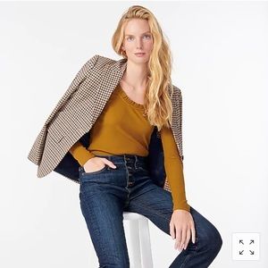 Ribbed ruffleneck longsleeve